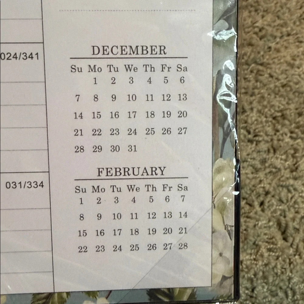 Floral Desk Calendar 2026-2027 18 Months